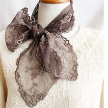 레이스스카프머플러]난초하트-3color (1527601) - 레이스 꽃무늬 간절기 여성용 머릿수건 목수건 등산수건 무릎수건