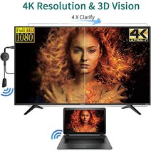 (당일출고) 구글 크롬캐스트 미러링 4K 무선 HDMI 디스플레이 동글 어댑터 1080P WiFi 스트리밍 영화 쇼 iPhone iPad Android 태블릿 창에서 HDTV/모니, [02] 4K