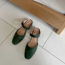 뒷굽 없는 여성뮬 신발 스웨이드 샌들 발편한 여성화