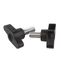 M4 손잡이 볼트 스테인리스 스틸 플라스틱 27mm 헤드 돌리기 쉬운 나비 나사, M4 (헤드 27mm), 8mm (4개), 1개