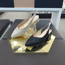 엘칸토 여성 3CM 천연 염소 가죽 푹신한 쿠션 좋고 발편한 슬링백 WO08