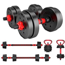 빼다 무게조절 덤벨 바벨 세트, 10kg+케틀벨손잡이2세트