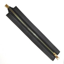 털실나라 골드 가죽지퍼 24cm 30cm, 30cm[대] 블랙