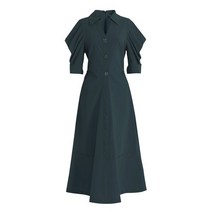 데코 그로우 퍼프 브이넥 원피스 DCOWB2601W