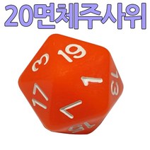 다스마트 주황색 20면체 주사위