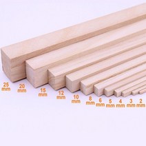디오라마 미니어쳐 건축 모형 재료 10개4 개2개 diy 수제 모델 오두막 비행기 단단한 나무 사각 막대 크기 길이 25cm 만들기, 12mmx12mm 4개