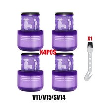 무선진공청소기 다이슨 v11v15 액세서리 sv14 sv18 워셔블 hepa 필터, 육군 녹색