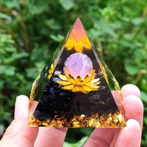 Orgone 명상 정신수양 기분좋은 힐링 에너지 용품 피라미드 크리스탈 풍수 장식품 소품, 38