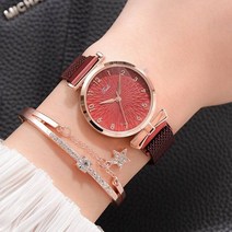 중년여성시계 40대여자시계 럭셔리 달 숫자 다이얼 팔찌 세트 숙녀 자기 석영 손목 드레스 relogio feminino