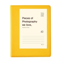 문구백서 비비드 5x7 포켓식 포토앨범 40매 5_colors, 5x7 (옐로우) -흑지