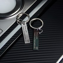 [가오] 차키 키링 홀더 전화번호 연락처 각인 액세서리 용품, 실버