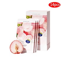 나이아신 아미드 피치 수면 마스크 모공 수축 페이셜 일회용 얼굴 퍼밍 및 브라이트닝 피부 7/14 장, [02] 14pcs