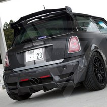 자동차 스타일링 카본 파이버 리어 지붕 창 윙 레이싱 바디 키트 BMW 미니 쿠퍼 S R56 수정 된 DUELL AG, 한개옵션0