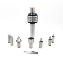 심압대 7pcs 공작 기계 mt4 상호 교환 가능한 팁이있는 다중 포인트 회전 센터 선반 라이브 센터, MT3 set