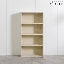 도아르 슬림 좁은 틈새 책장 낮은 4단 5단 400 600 800, 600 4단 작은 책장-워시