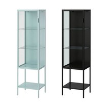 이케아 RUDSTA 루스타 유리도어수납장42x37x155장식장진열장, 앤트러싸이트_804.501.31
