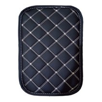 GM 팔걸이 패드 커버 SUV 센터 콘솔 PU 가죽 보호 사계절 범용 박스 패드148444, wh-Checkered