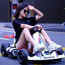 고카트 나인봇 1인용 미니 차 레이싱 어린이 프로, 상세 페이지 참고, 흰색 배터리 10시간 (원격 제어+자율 주행)