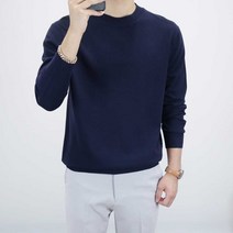 로코비전 부드러운 캐시미어 스판 니트 오버핏 비스코스 남자 스웨터