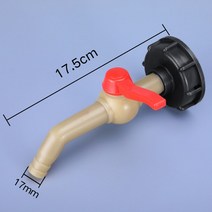 호스어댑터 IBC 탱크 어댑터 입구 60mm 거친 나사 1/2 quot3/4quot 1 quot2 인치 호스 검정색 파이프 커넥터 정원 잔디 탭 액세서리, [07] 1