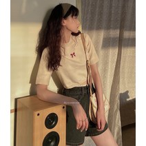반팔니트 JMWOMEN 숏 풀오버 후드 여성 여름 와이드 루즈핏 키치한 얇은 핏아우터 상의 2153027728