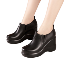 도오빠 라푸니 여성 키높이 로퍼 통굽 숏 부츠 슬립온 앵클 부티 여자부츠