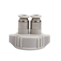 CO2 DIY 반응기 병 캡 수족관 탄소 이산화탄소 시스템 어항 라이브 플랜트 DIY 반응기 공기 디퓨저 발전기 도구, 회색
