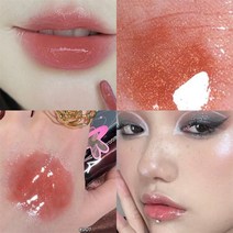 립스틱립글로스 파인 글리터 글래스 립글로스 미러 다이아몬드 쉬머 리퀴드 립스틱 방수 펄 젤리 투명 립 글레이즈 틴트 메이크업, [01] 01