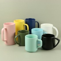 카페 무광 머그잔 모음 파스텔 마카롱 머그컵, 블랙, 선택4-무광롱머그컵