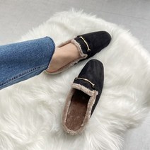 w3fact2p 털안감 체인 클래식 퍼블로퍼 슬리퍼 2.5cm