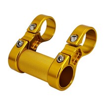 스템 Litepro S82 알루미늄 조정 가능한 두 배 줄기 접히는 자전거 손잡이 254mm 라이저 부속품, 03 Gold