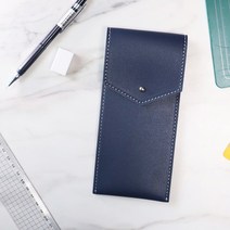 오브리즈 국내제작 1+1 가죽필통 펜케이스 펜파우치 학생 필통, 클래식_블루네이비
