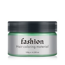 Jimwood 남녀공용 DIY 헤어 컬러 왁스 머드 염색 크림 임시 일회성 스타일링 포마드 모델링 8 가지 색상 사용 가능 120g, [07] green