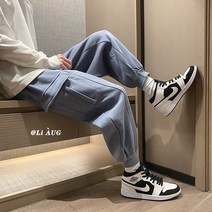 조거 카고 팬츠 남자 트렌드 고가 빅진 배기 캐쥬얼 긴바지 봄가을 츄리닝바지 3413643371