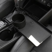 차량용 트레이 컵홀더 각도 높이 조절 신차선물 수납용품 경차 승합차 대형차 QM6 BMW, 차량용 컵홀더 테이블, 가죽추가안함