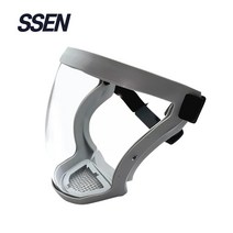 SSEN 전면고글 페이스쉴드 안면마스크 김서림방지 보호면 회색 안전고글 안면보호 보안경, 1개