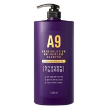 A9 약산성 탈모방지 샴푸 1000ml / 식약처인증 탈모증상완화 기능성샴푸, 1개