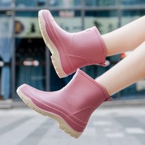 리빙공감 마로니 여성 숏 방수 레인부츠 장화