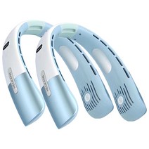 넥밴드 선풍기 6세대 목선풍기 배터리 대용량2000/4000mah 휴대용 미니선풍기DS-009, 블루1+1