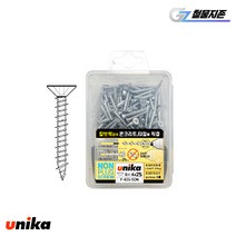 논프라피스 접시머리 4x32mm 유니카 콘크리트 직결피스 나사 못 고정 칼블럭 칼브럭