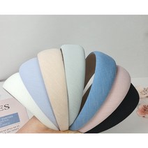 파스텔 3cm 매트 무지 연예인 제니 안소희 강민경 와이드 기본 심플한 베이직 두꺼운 패드 스폰지 도톰한 헤어밴드 머리띠