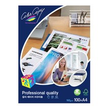 최고급 컬러전용지 백색 160g A4 100매 몬디, 단품