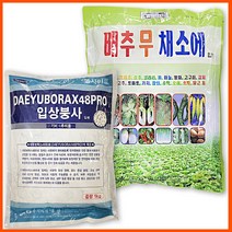 배추비료[대유붕사1kg+배추무채소에1kg] - 김장 배추 무 붕사 밑비료 복합비료 요소 텃밭 주말농장 식물영양제, 대유붕사+배추무채소에 세트