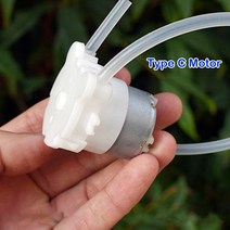 펌프기계 에어펌프 수중펌프 1pcs dc 5v 6v 500 기어드 모터 도징 펌프 마이크로 연동 펌프 귀금속 브러시 액체 물 실험실 고압 잉크, 유형 c