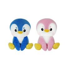 플러시플러시 펭귄 커플 시팅 인형 PENGUIN SITTING DOLL, 파란색 펭귄(BLUE PENGUIN)