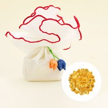 한국금다이아몬드 24K 순금 카네이션 뱃지 보자기 패키지 3.75g