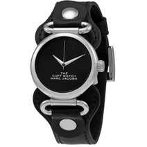 마크제이콥스 MJ0120179290 The Cuff 커프 블랙 가죽 여성 패션 손목 시계