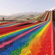 무지개 활주 사계절 미끄럼틀 명승지 다채로운 스키 잔디 오락 장비 썰매 놀이기구 놀이동산, 무지개 색 1평당