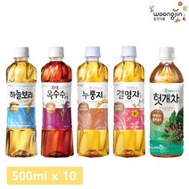 [웅진] 식품 차음료 500ml x 10페트 / 하늘보리 자색옥수수차 누룽지차 결명, 선택:결명자차