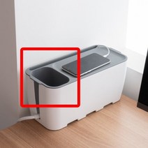 기타 바보사랑[부엉이클릭탭]어썸 멀티탭 전선 케이블 수납 정리함_그레이 화이트, 그레이&화이트